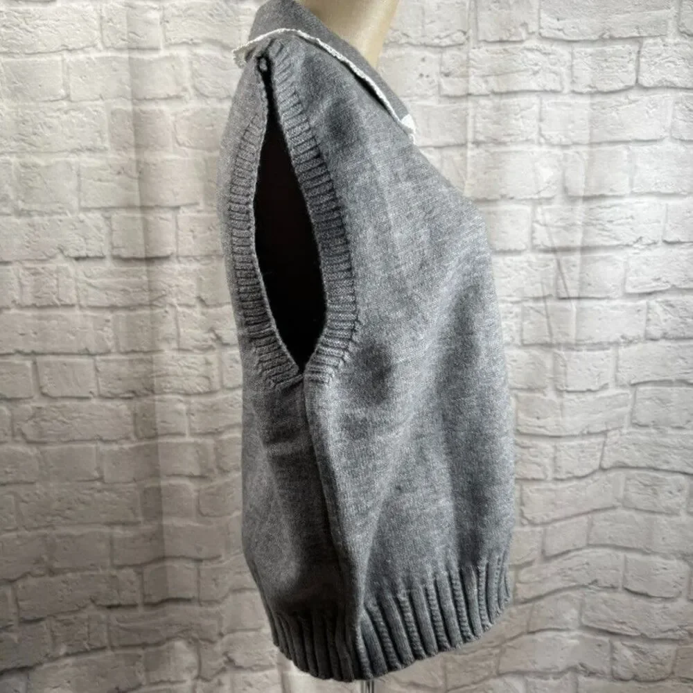 Cloud Ten Knit Lace Trim Sweater Vest Women's Small Sleeveless NWT